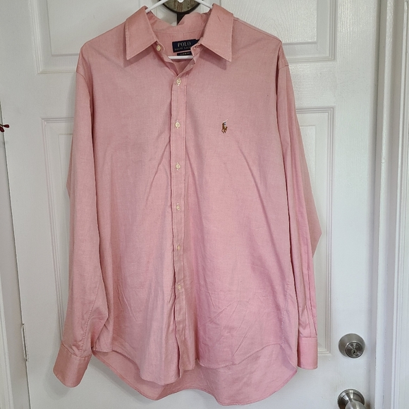 (984) Ralph Lauren Men's Classic Fit Polo Shirt, 16.5 Color: Pink - Picture 4 of 11